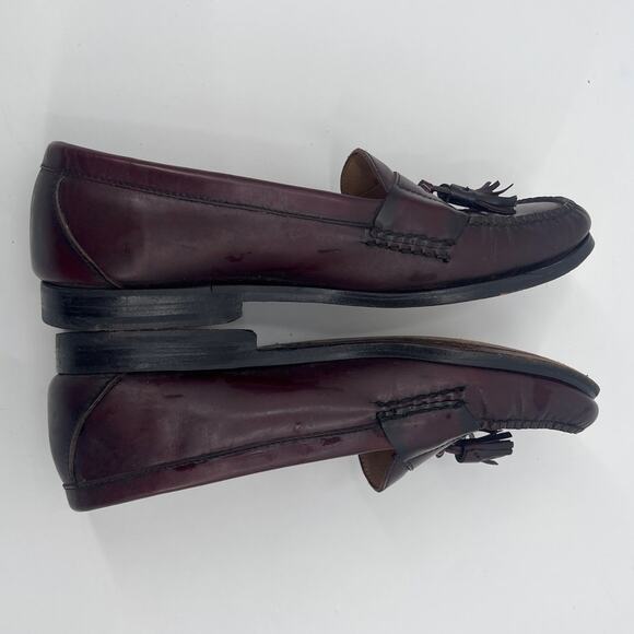 Vtg Cole Haan City Tassel Loafer Mens Dress Shoes 10B Burgundy Preppy 90 Ivy Y2K main image 8